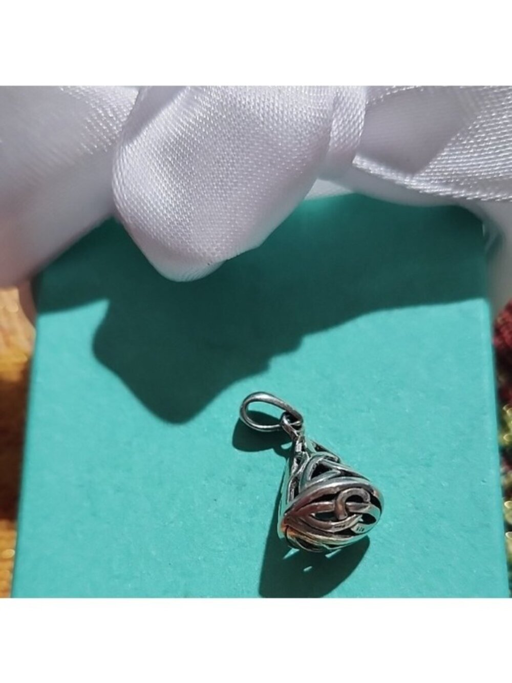 Sterling Silver Vintage Peter Stone PSCL Trinity Celtic Knot Cone Pendant